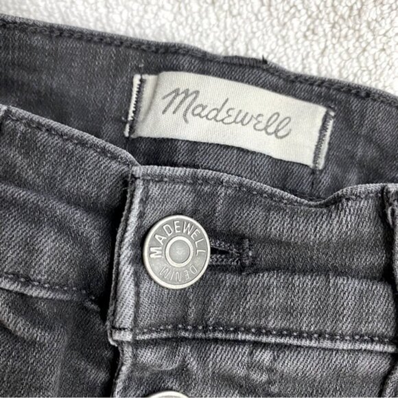 Madewell Washed Black Exposed Button Fly High Rise Skinny Jeans 29 - Picture 4 of 14